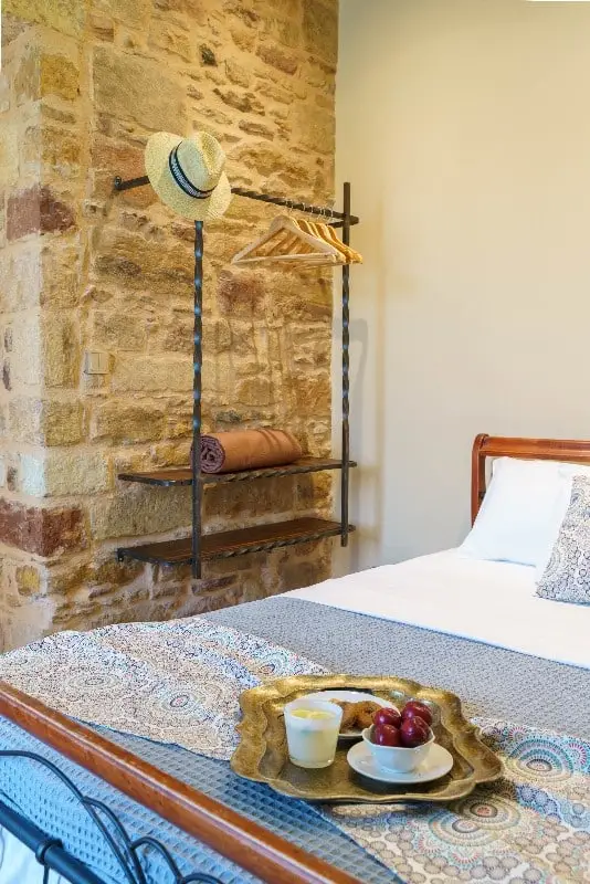 Standard room 3 in Chios - comfortable bedroom with stone walls - Voulamandis House
